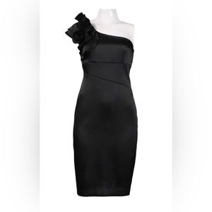 New Black Jessica Simpson One Shoulder Cocktail Dress